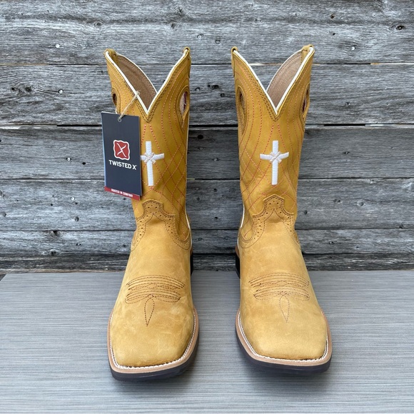 NWT TWISTED X Ruff Stock Leather Cowgirl Boots / Ws-Sz 8.5 - Picture 4 of 9